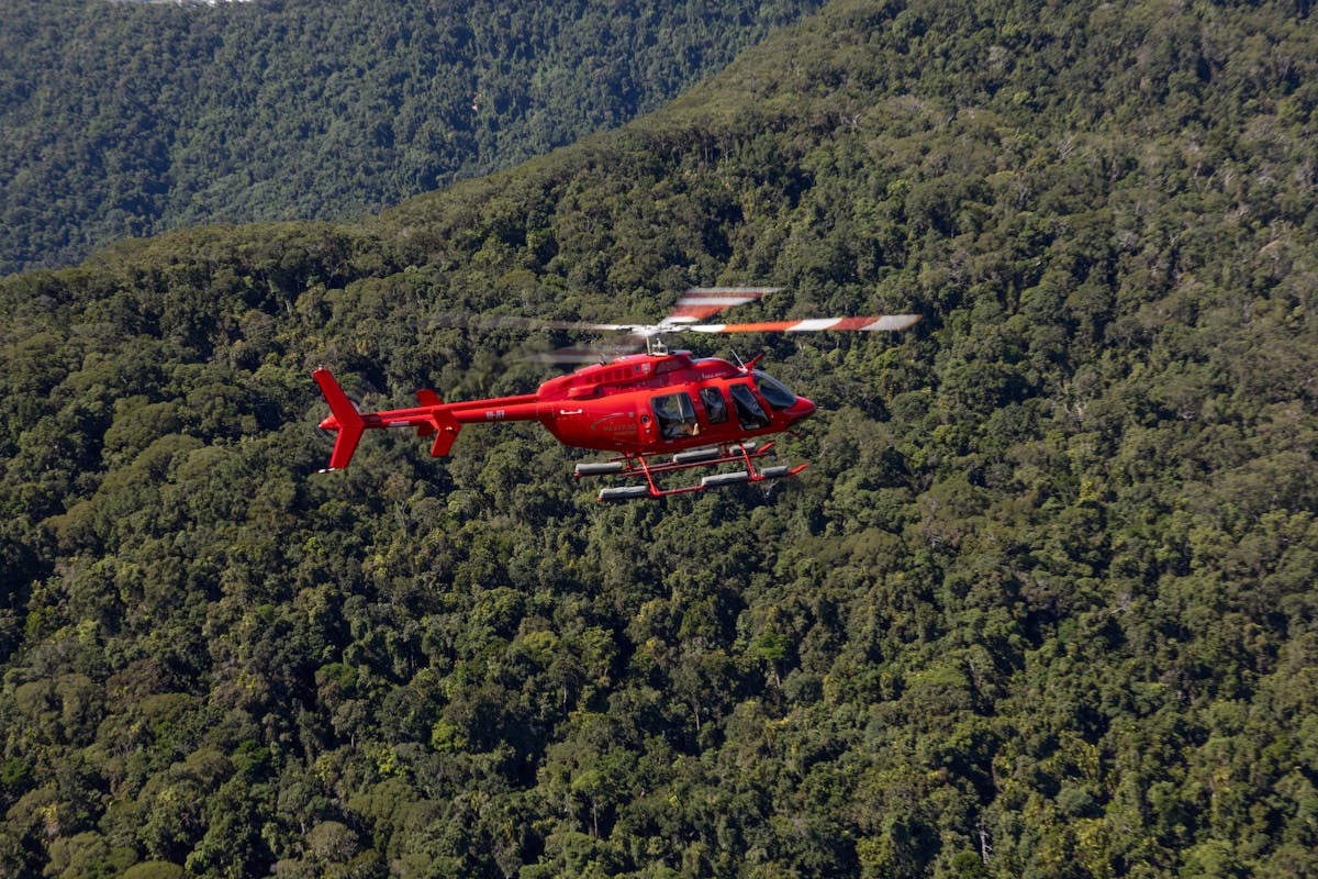 Helicopter flying safari to Volcanoes National Park | Standard Gorilla Safaris